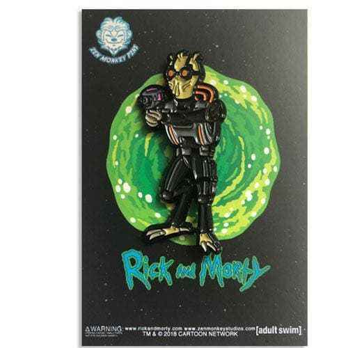 Zen Monkey: Krombopulos Michael - Rick and Morty Enamel Pin Main image