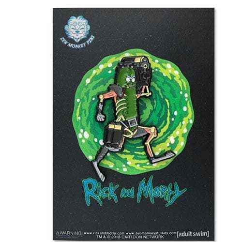 Zen Monkey: Pickle Rick's Laser Cannon - Rick and Morty Enamel Pin Hover Image