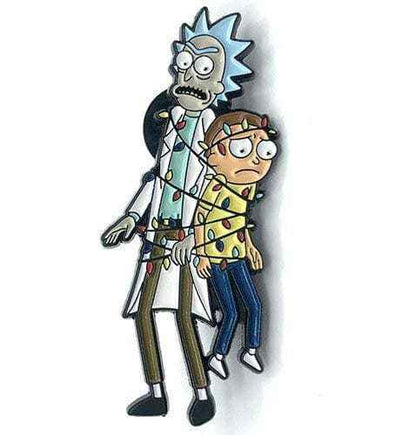 Zen Monkey: Rick and Morty Tangled in Lights - Rick and Morty Enamel Pin