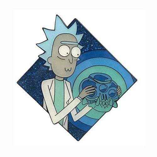 Zen Monkey: Rick Holding The Crystal Skull (SEASON 4 | EPISODE 3) - Rick and Morty Enamel Pin Main image