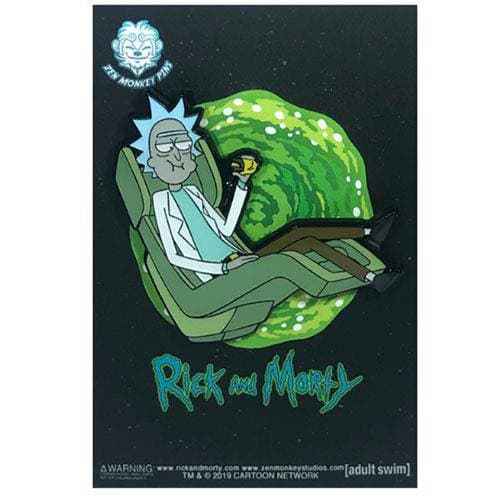 Zen Monkey: Rick's Hover Chair(SEASON 4 EPISODE 3) - Rick and Morty Enamel Pin Main image