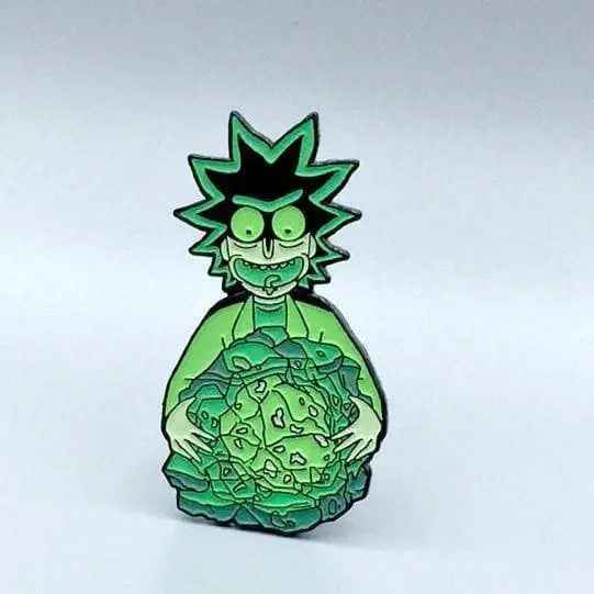 Zen Monkey: Rick's Isotope - Glow In The Dark - Rick and Morty Enamel Pin Main image