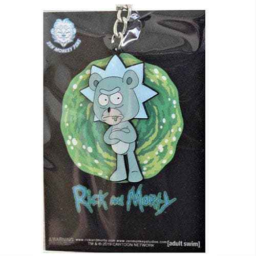 Zen Monkey: **SEASON 4 EPISODE 1** Teddy Rick - Rick and Morty Enamel Keychain Hover Image