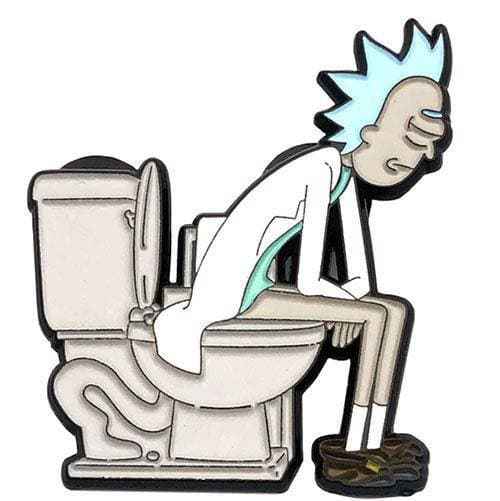 Zen Monkey: **SEASON 4 EPISODE 2** Rick on the throne - Rick and Morty Enamel Pin Main image