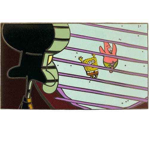 Zen Monkey: Squidward Looking Through Window- Spongebob Squarepants Pin Hover Image
