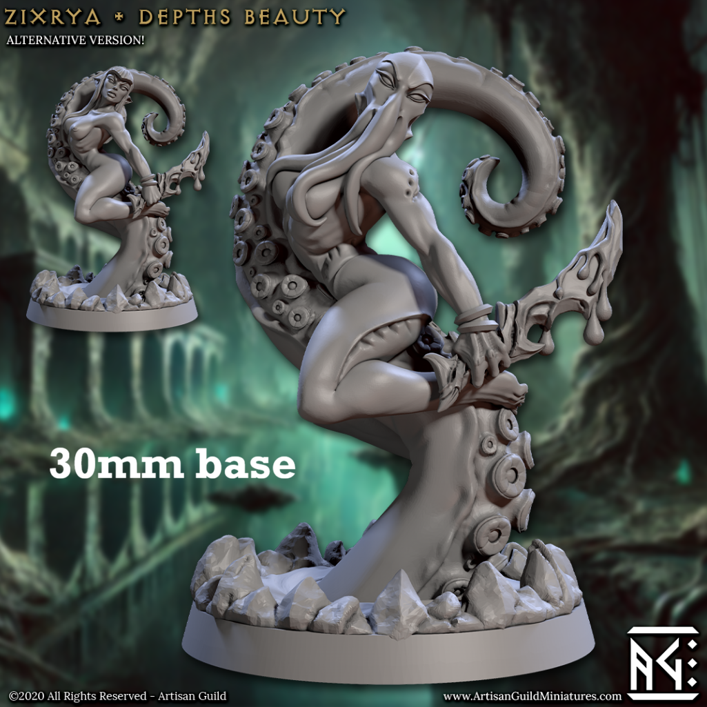Zixrya, Depths Beauty (Female Mindflayer / Elf Priestess Pinup) Main image