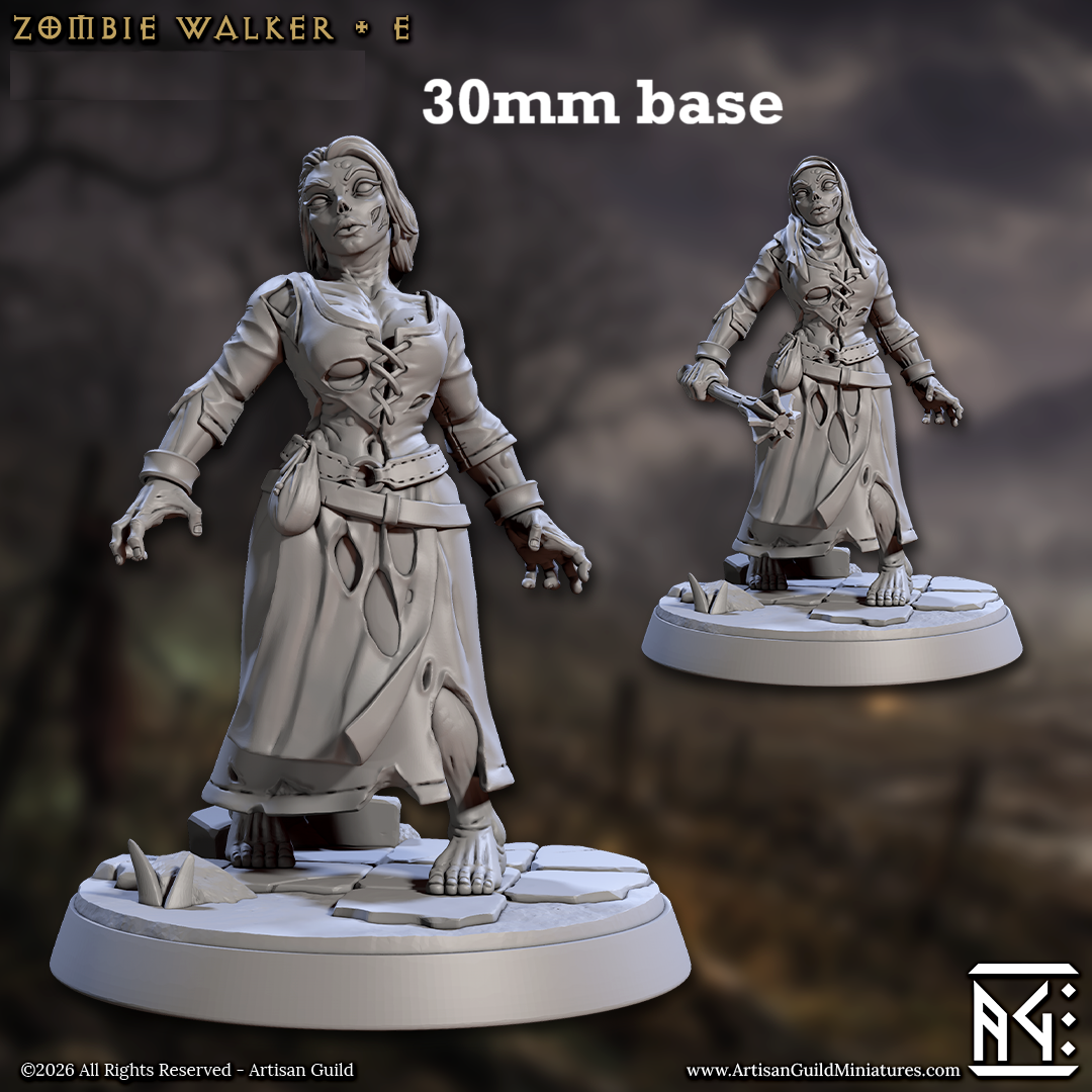 Zombie Walker: Sculpt E (Female Zombie Peasant / Nun) Main image